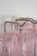 Cascading Prism Pink Glass Wall Ligh
