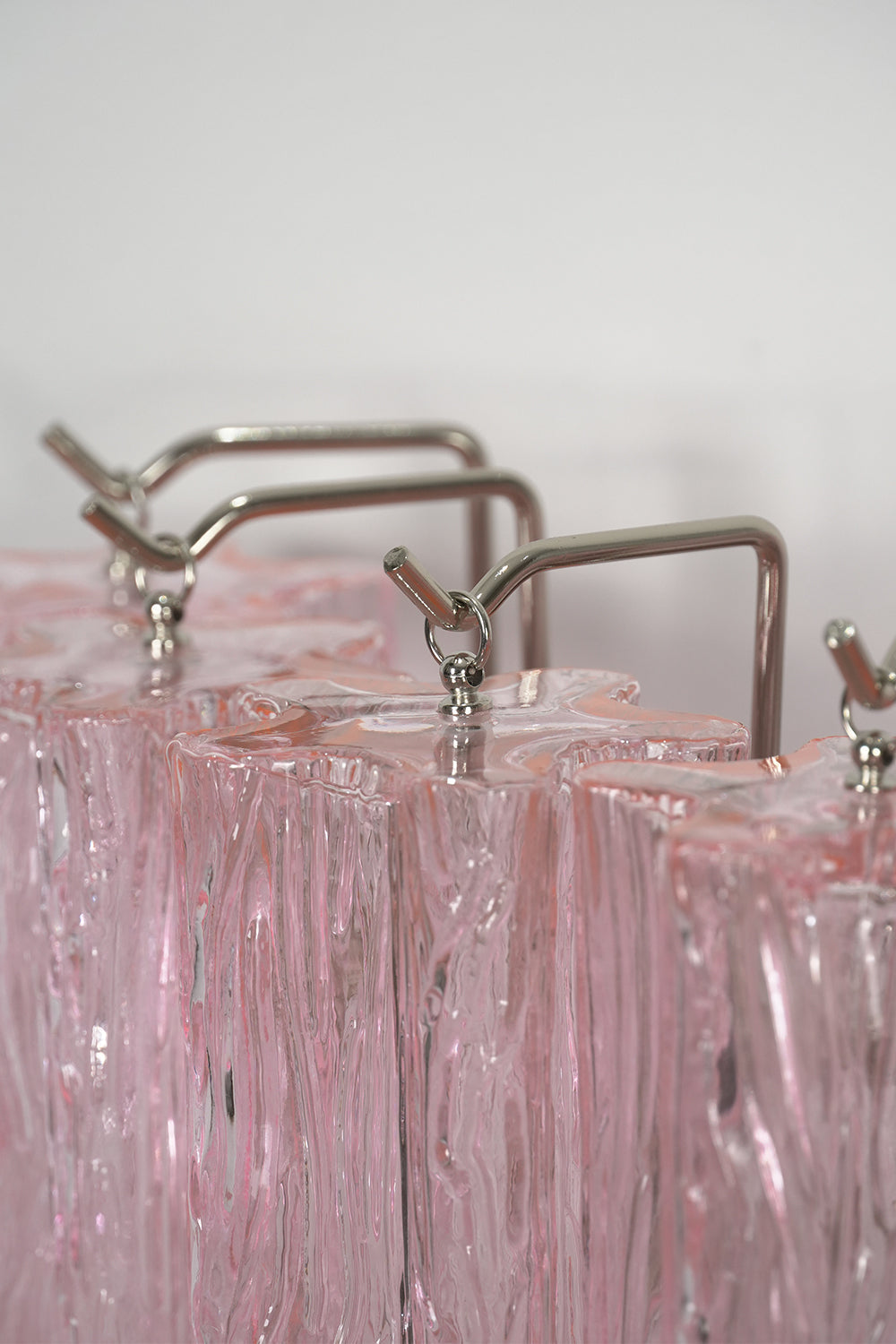 Cascading Prism Pink Glass Wall Ligh