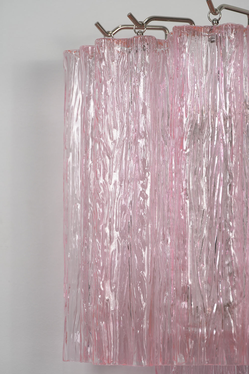 Cascading Prism Pink Glass Wall Ligh