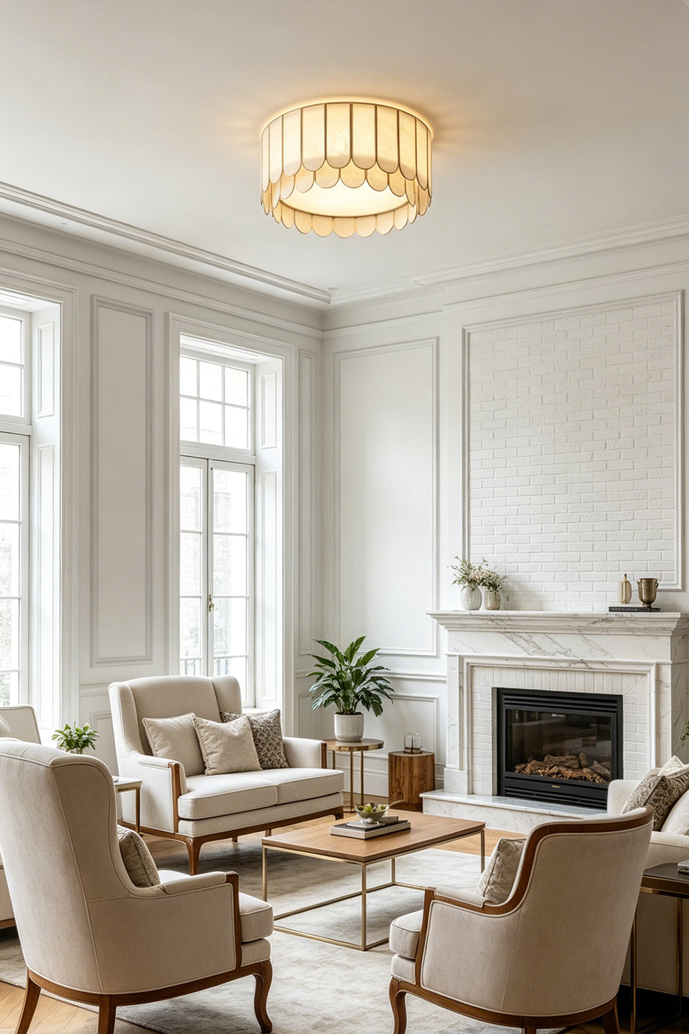 Ceiling Luxury Shell Ceiling Light