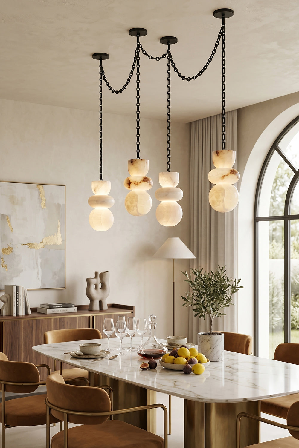 Celestial Alabaster Chandelier