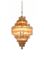 Celestial Glass Cascade Chandelier