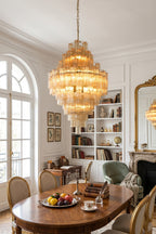 Celestial Glass Cascade Chandelier