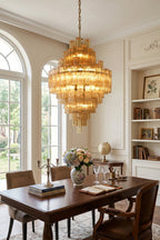 Celestial Glass Cascade Chandelier