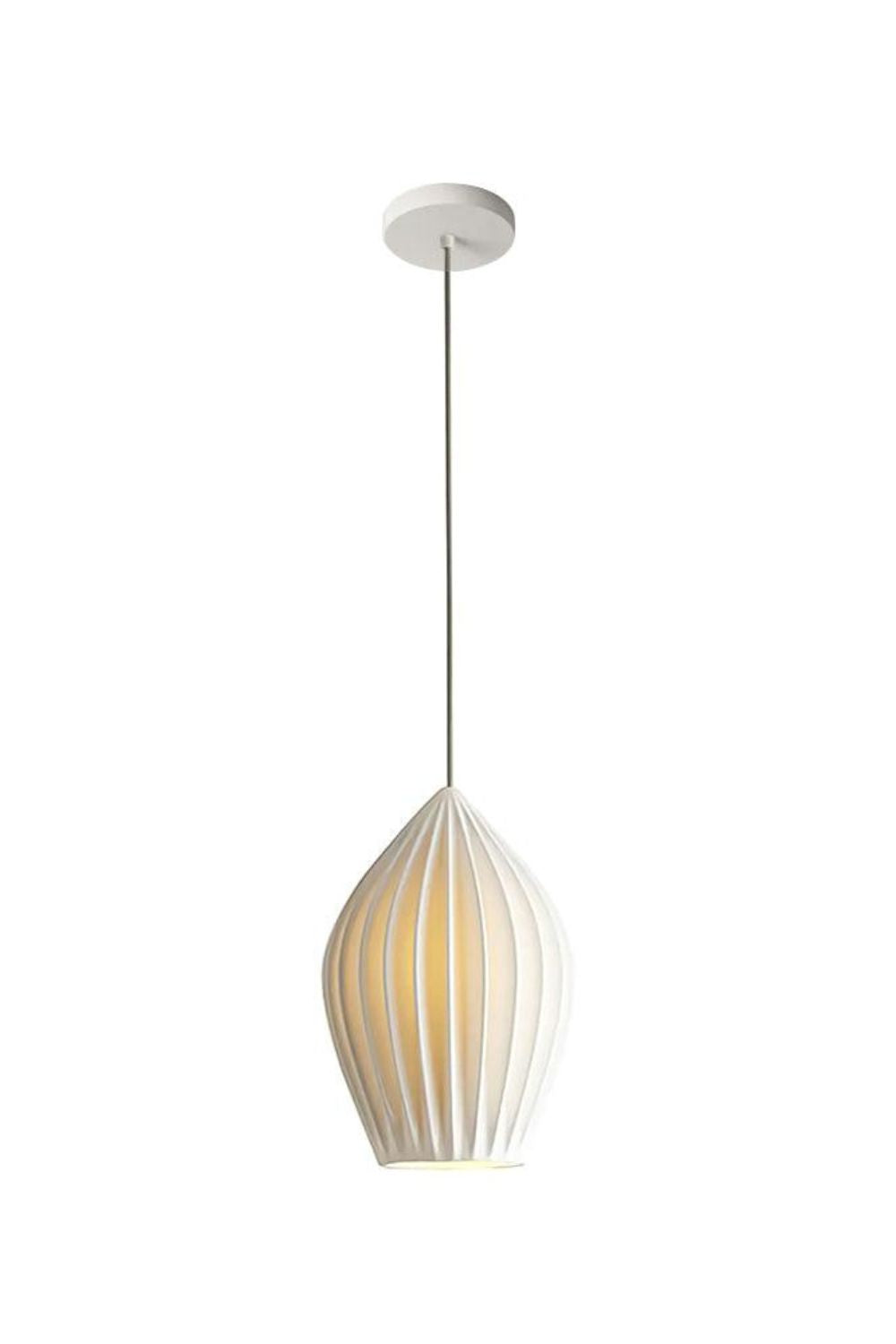 Ceramic Ribbed Pendant light