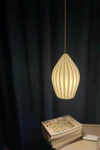 Ceramic Ribbed Pendant light