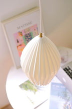Ceramic Ribbed Pendant light