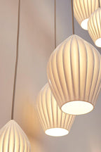 Ceramic Ribbed Pendant light
