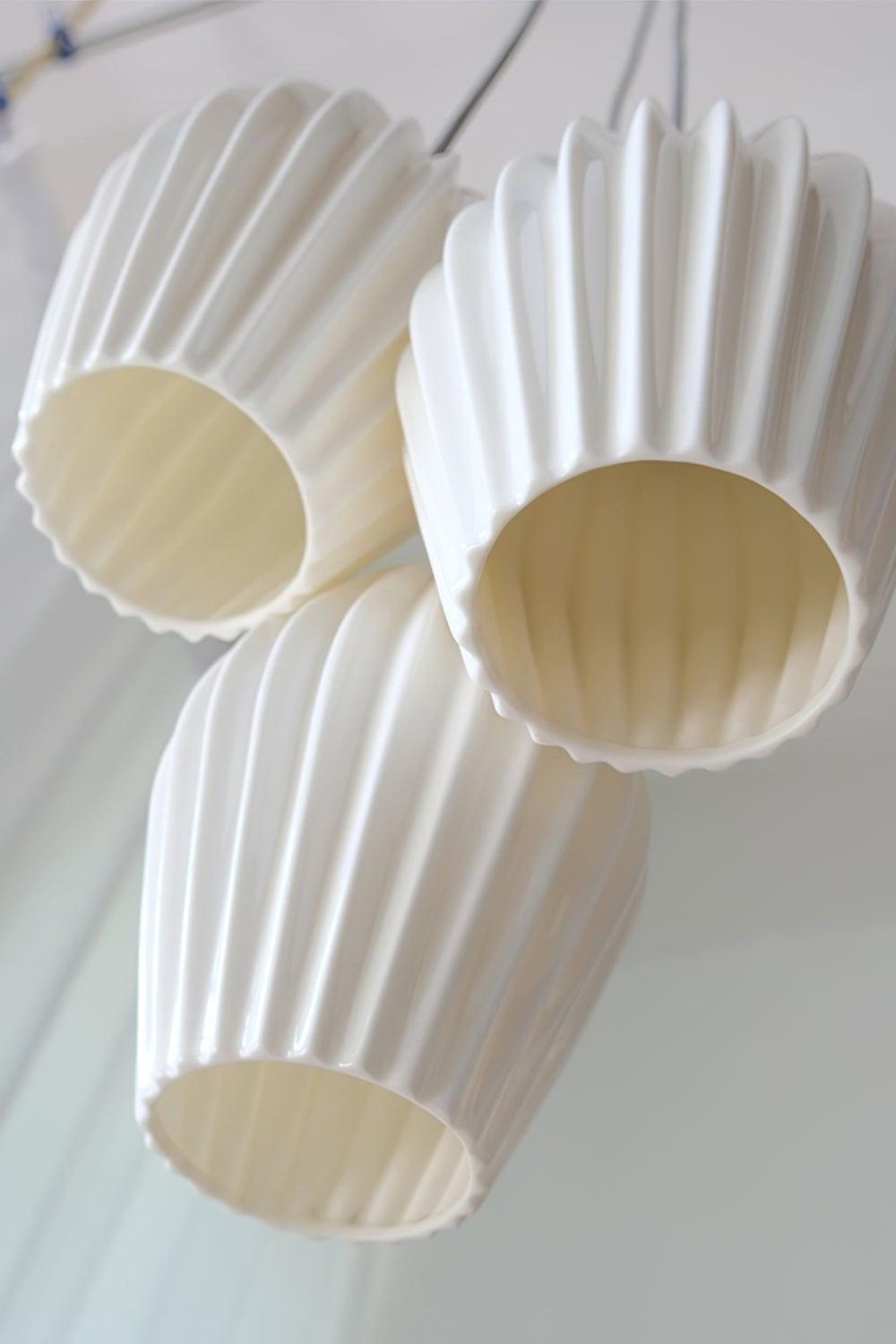 Ceramic Ribbed Pendant light