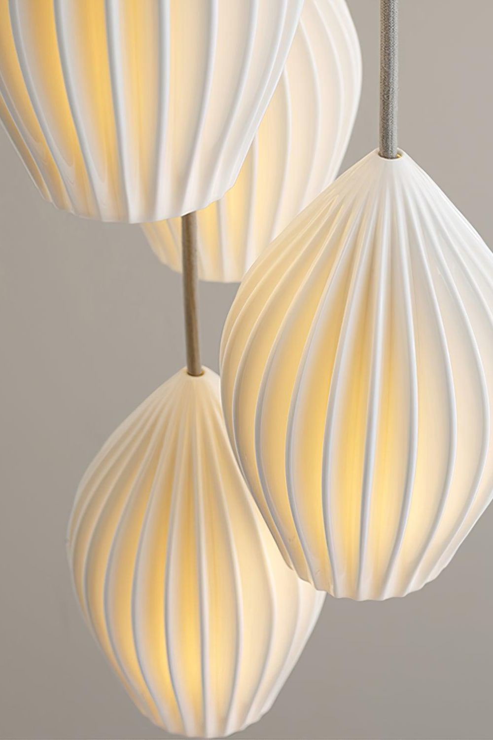 Ceramic Ribbed Pendant light