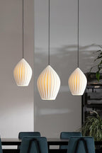 Ceramic Ribbed Pendant light