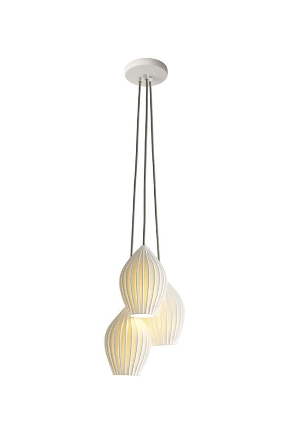 Ceramic Ribbed Pendant light