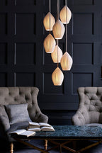Ceramic Ribbed Pendant light