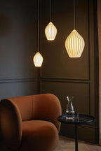 Ceramic Ribbed Pendant light