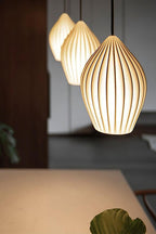 Ceramic Ribbed Pendant light
