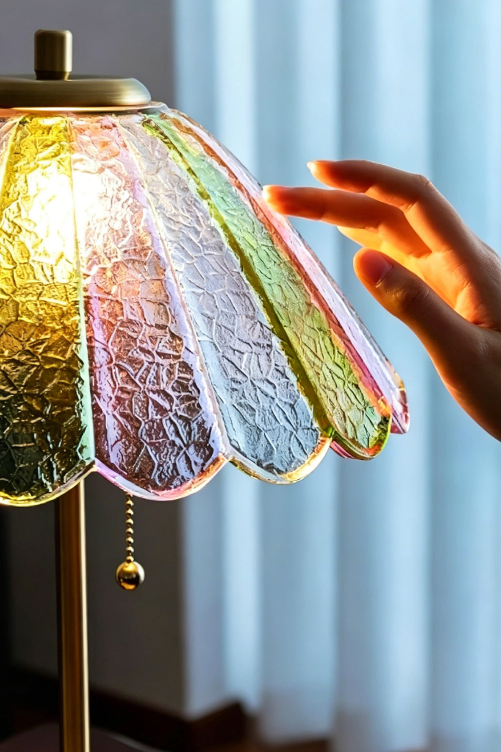 Clara Vintage Pastel Glass Table Lamp