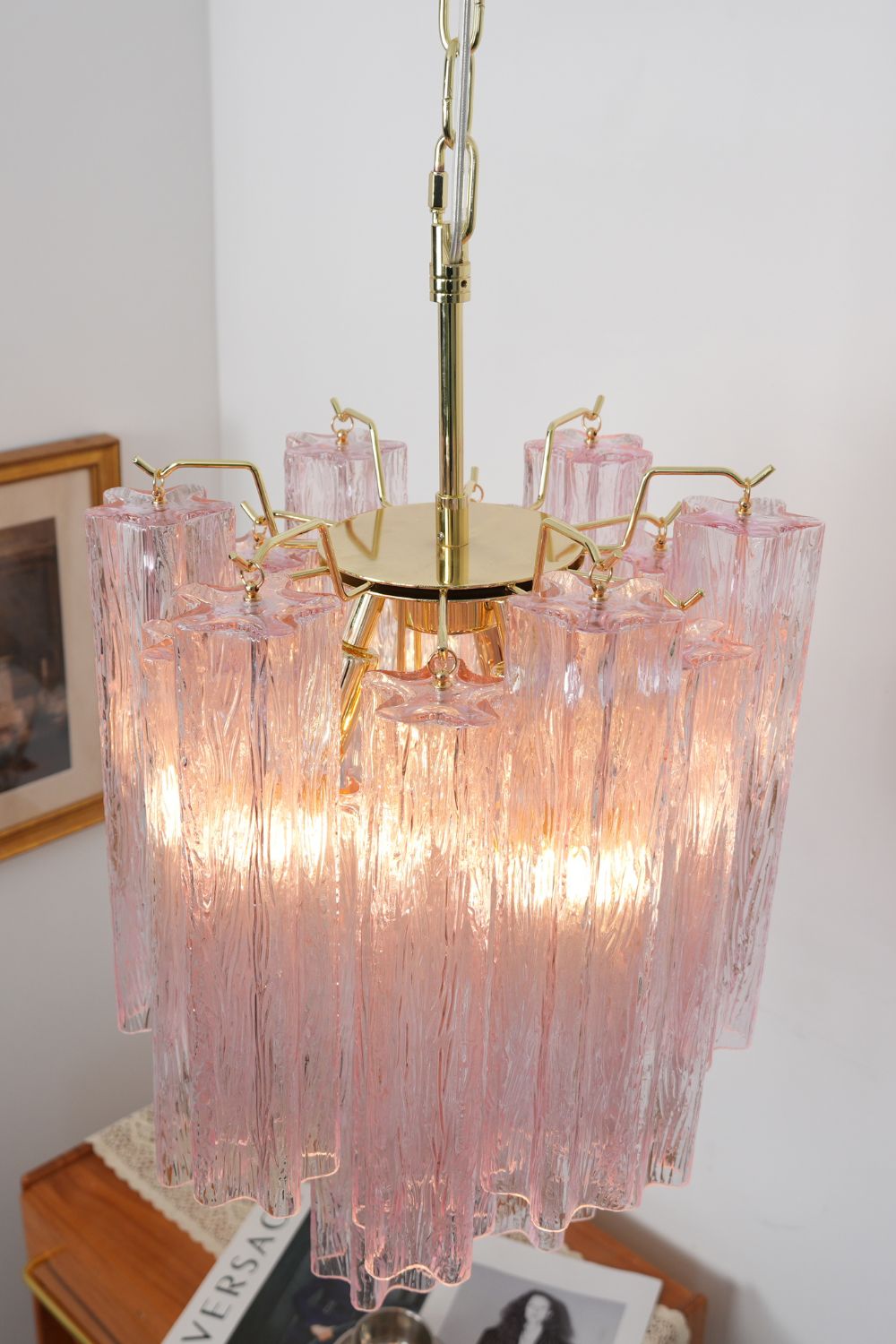 Classic Italian Art Rose Chandelier
