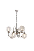 Clear Glass Curved Chandelier