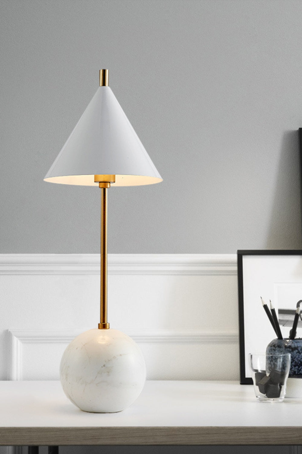 Cleo Orb Base Table Lamp