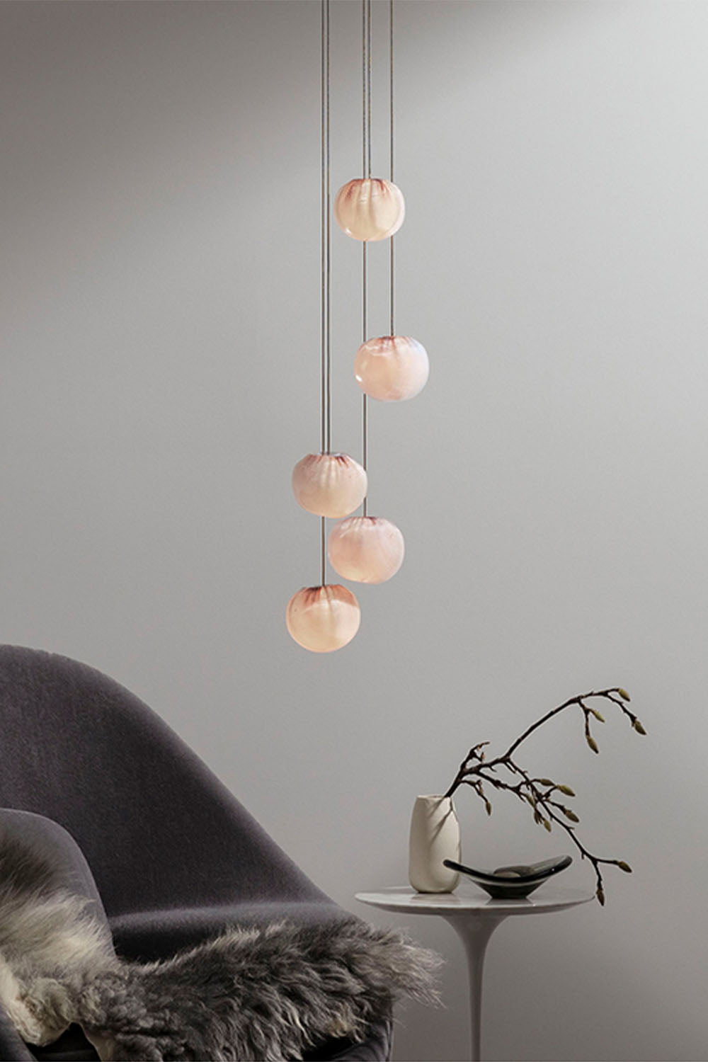 Clustered Glass Globe Pendant Lamp