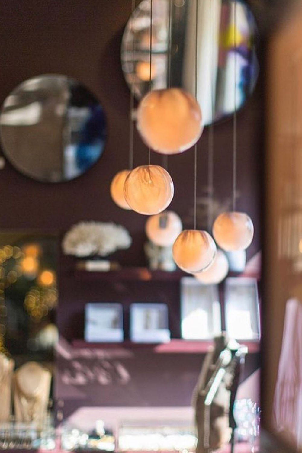Clustered Glass Globe Pendant Lamp