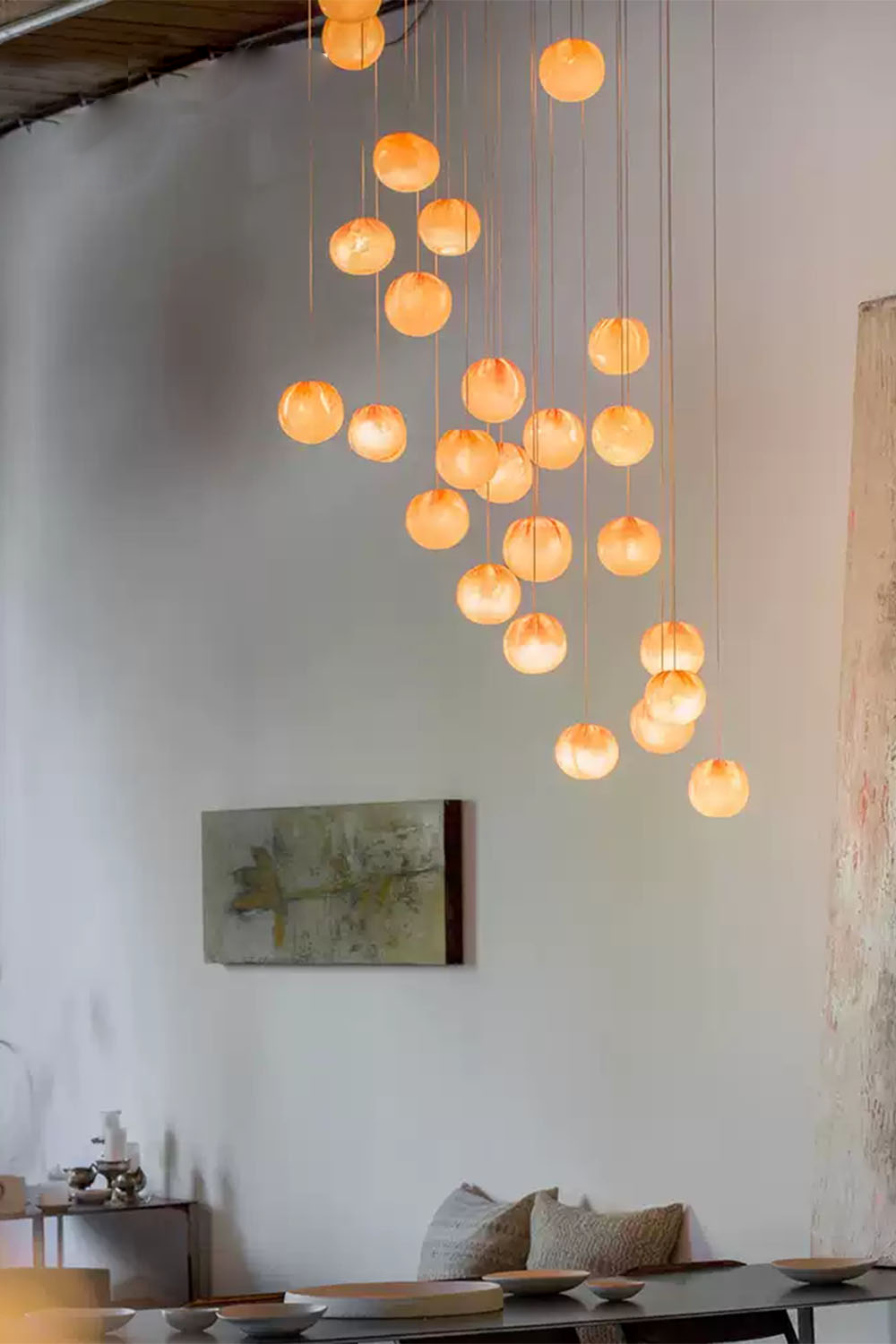 Clustered Glass Globe Pendant Lamp