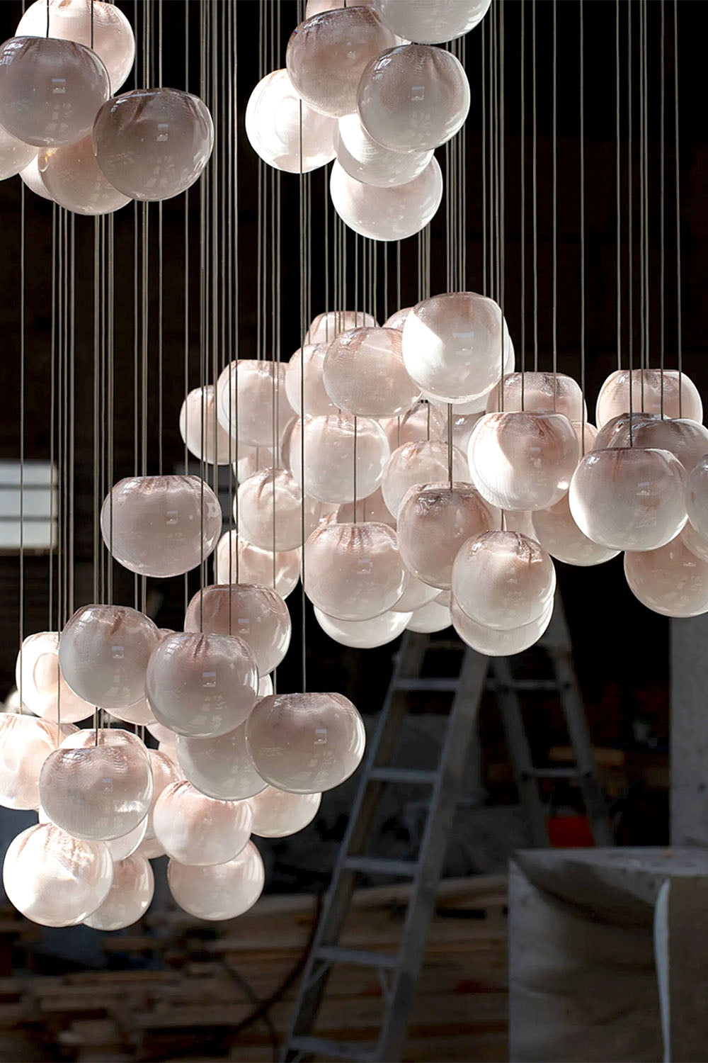 Clustered Glass Globe Pendant Lamp
