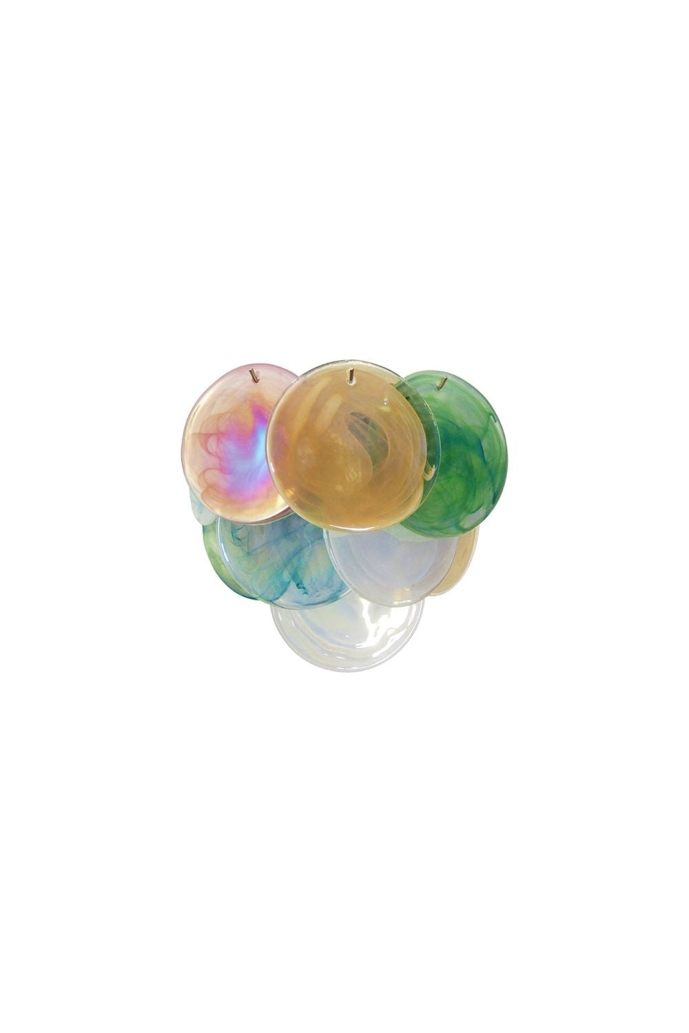 Colorful Art Glass Discs Wall Lamp