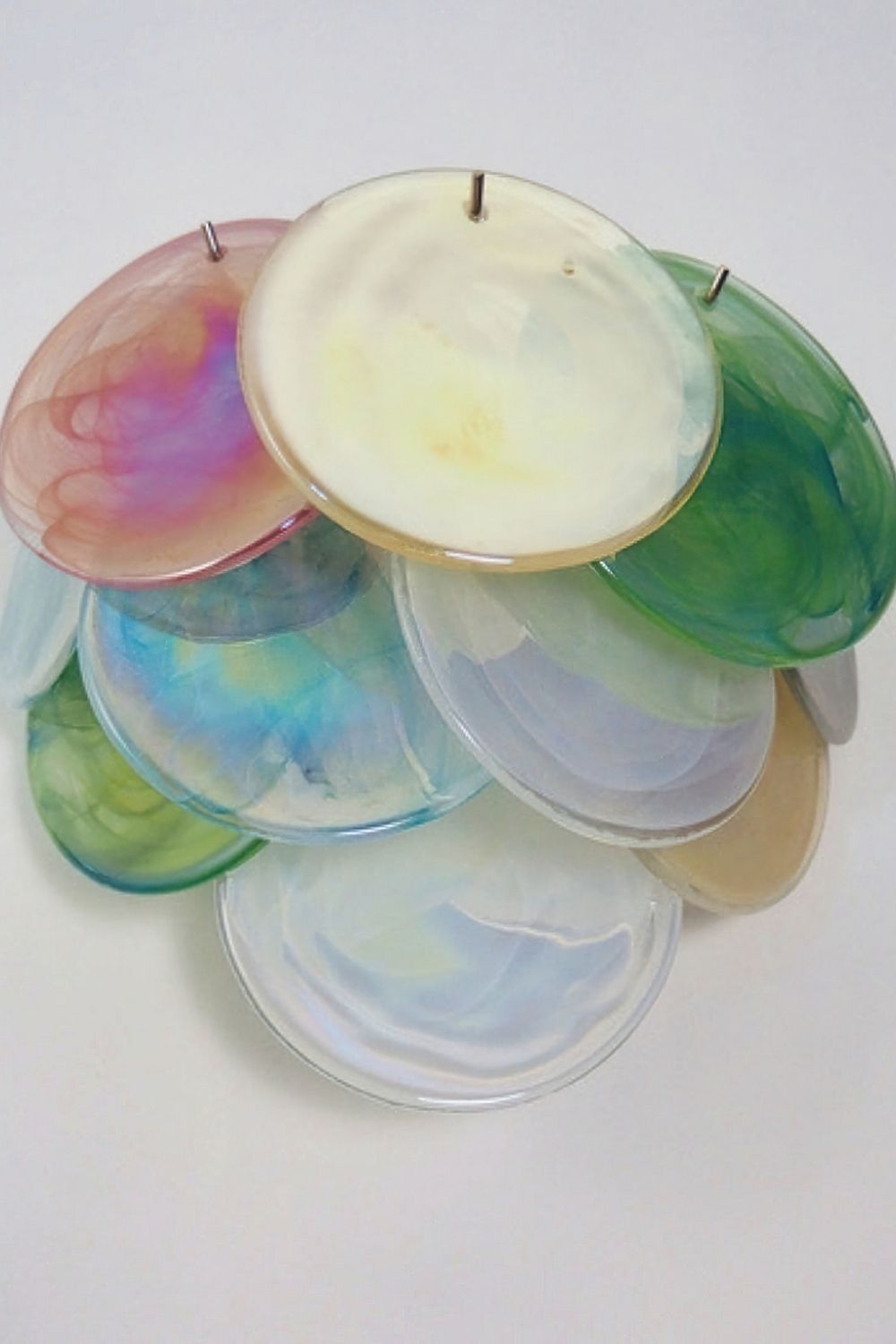 Colorful Art Glass Discs Wall Lamp