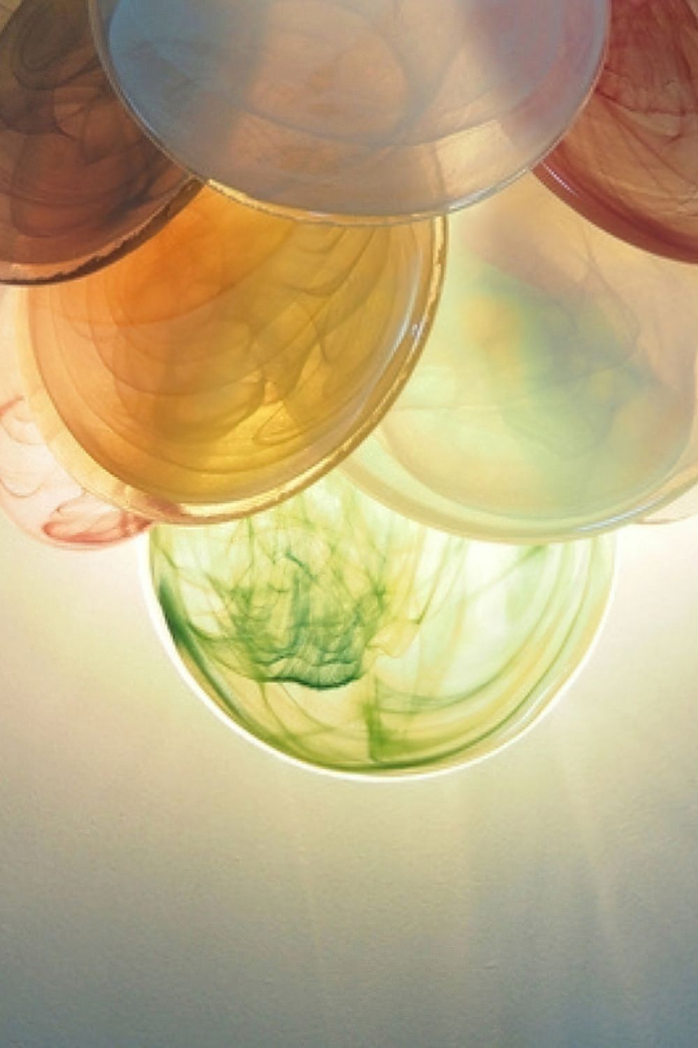 Colorful Art Glass Discs Wall Lamp