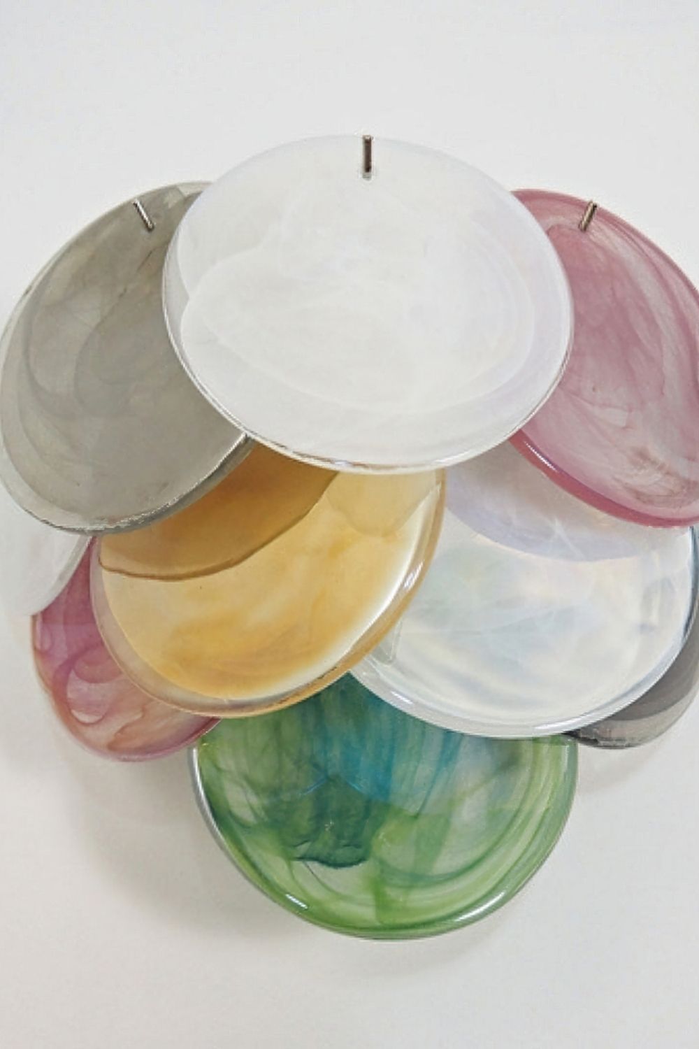 Colorful Art Glass Discs Wall Lamp