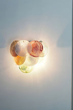 Colorful Art Glass Discs Wall Lamp