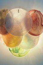Colorful Art Glass Discs Wall Lamp