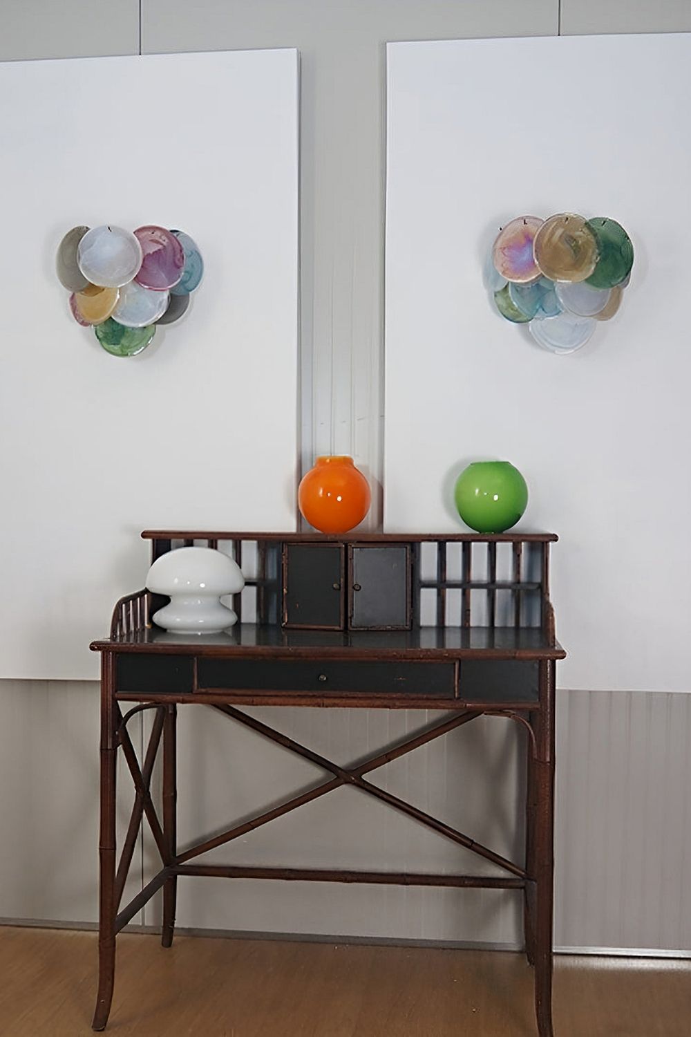 Colorful Art Glass Discs Wall Lamp