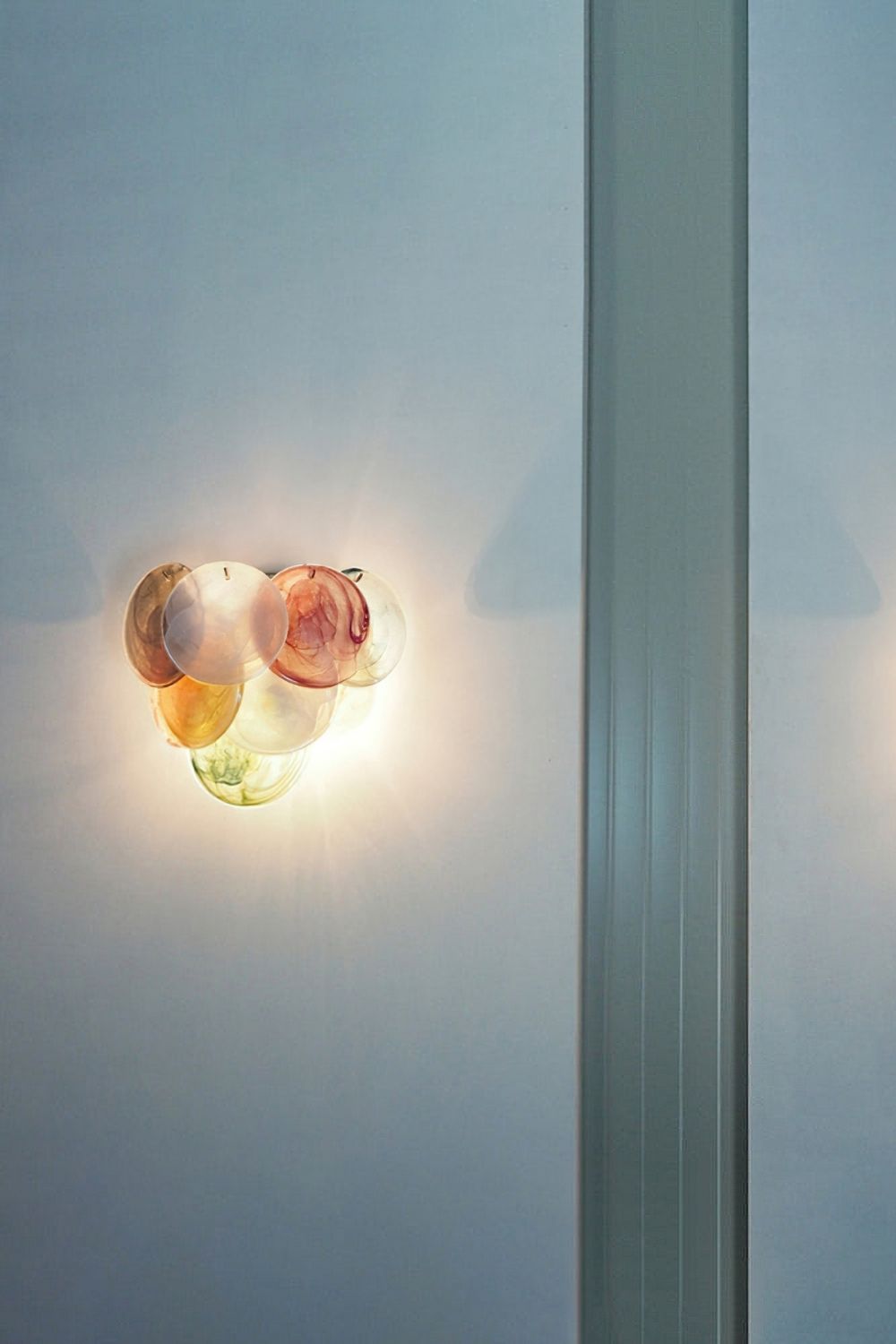 Colorful Art Glass Discs Wall Lamp
