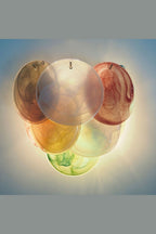 Colorful Art Glass Discs Wall Lamp