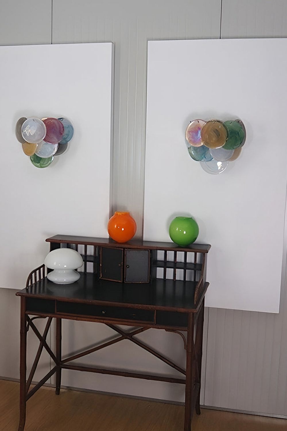 Colorful Art Glass Discs Wall Lamp