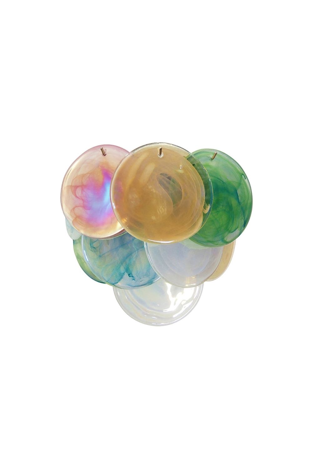 Colorful Art Glass Discs Wall Lamp