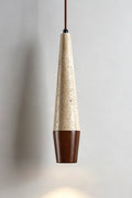 Conical Tiber Travertine Pendant Light