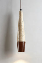 Conical Tiber Travertine Pendant Light