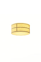 Crosshatch Linen Fabric Flush Mount Ceiling Light