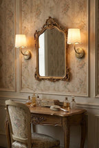 Curved Arm Fabric Shade Wall Sconce