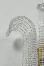 Curved Textured Glass Wall Sconce