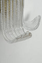 Curved Textured Glass Wall Sconce