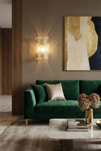 Curved Textured Glass Wall Sconce