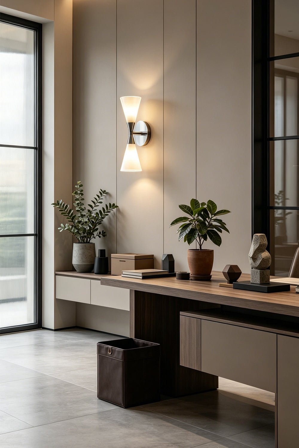 Diabolo Symmetry Glass Wall Sconce