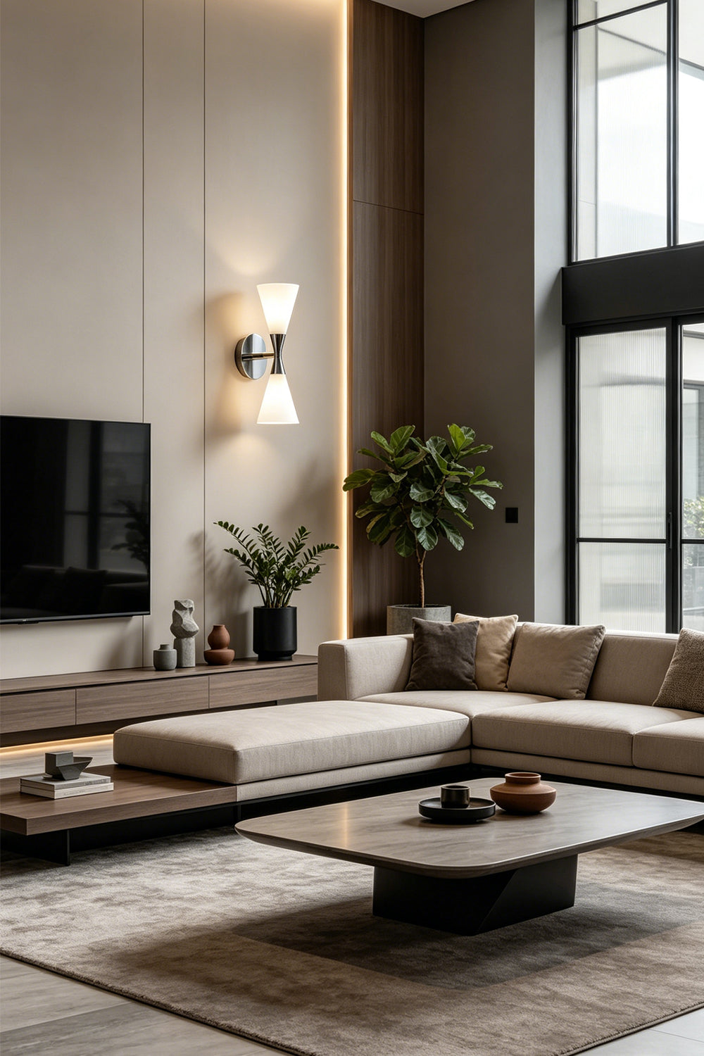 Diabolo Symmetry Glass Wall Sconce