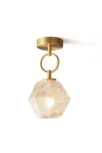 Diamond Cut Art Deco Ceiling Light