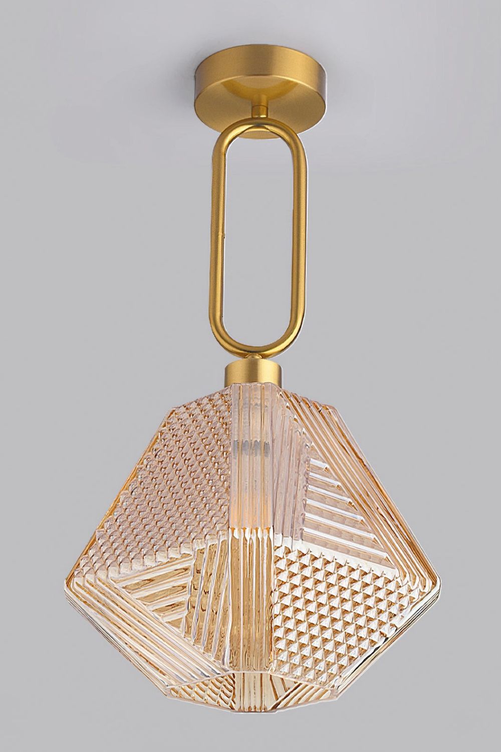 Diamond Cut Art Deco Ceiling Light