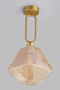 Diamond Cut Art Deco Ceiling Light